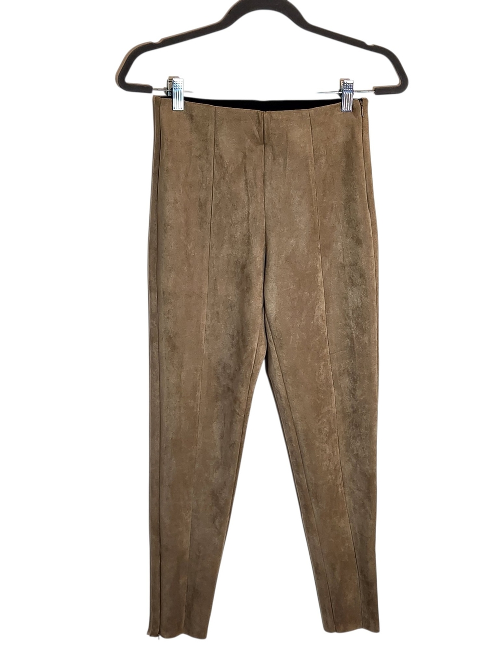 Zara Brown Faux Suede Skinny Ankle Pants Size Medium